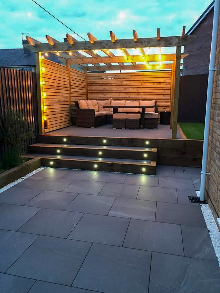 Contemporary Slatted Fence in Beaumaris, Anglesey — fencing by N.S.W. Patio Specialist